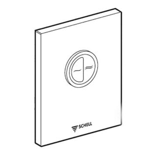 Schell Plaque de commande EDITION ECO chrome, pour WC, double chasse