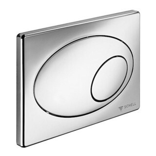 Schell Plaque de commande WC 2 volumes, commande ovale, blanc