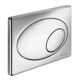 Schell Plaque de commande WC 2 volumes, commande ovale, blanc-1