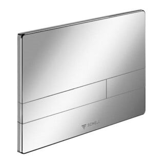 Schell Plaque de commande WC LINEAR ECO chromée, chasse 2 volumes