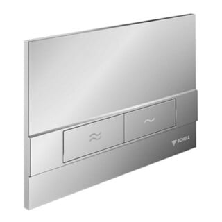 Schell Plaque de commande WC MONTUS BOARD mat chrome, commande avant ou arrière, pour chasse 2-Mg.