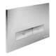 Schell Plaque de commande WC MONTUS CONCAVE mat chromé, commande avant ou dessus, pour chasse 2-Mg.-1