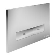Schell Plaque de commande WC MONTUS CONCAVE mat chromé, commande avant ou dessus, pour chasse 2-Mg.