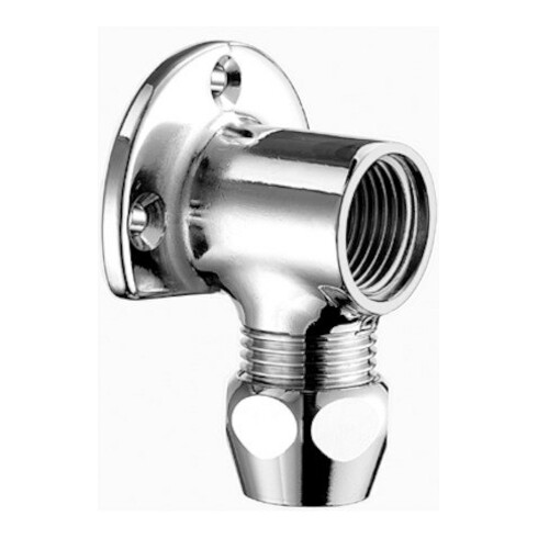 Schell plaque murale chromée avec vis à sertir 1/2x10mm