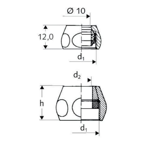 Schell Quetschverschraubung komplett, chrom 1/2" x 14 mm