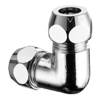 Schell Raccord double coudé G 3/8 AGxG 3/8 AG, d= 8mm, chromé