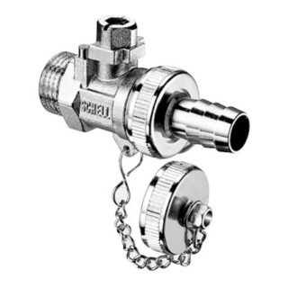 Schell Robinet à boisseau sphérique remplissage/vidange DN 15xG 1/2 AG, capuchon plat, MS, mvc