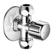 Schell Robinet d'angle COMFORT G 1/2 AGxG 3/8 AG, avec 2 sorties, chromé
