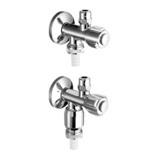 Schell Robinet d'arrêt d'angle double COMFORT G 1/2 AG, avec ASAG E, avec RV, sans RB, chromé