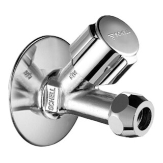 Schell Robinet d'arrêt incliné COMFORT G 1/2 AGxG 3/8 AG, forme compacte, chromé