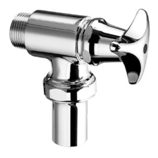 Schell Robinet de chasse d'eau WC SCHELLOMAT avec poignée trois étoiles 3/4 chromé