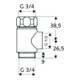 Schell T-Stück mit Überwurfmutter 3/4" chrom-4