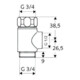Schell T-Stück mit Überwurfmutter 3/4" chrom-5