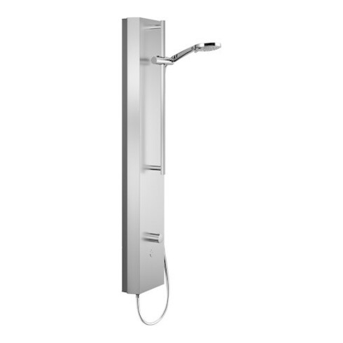 Schell V-Duschpaneel LINUS Inox DP-C-T-H El. THM, m Duschk. Comf., ES gebürstet