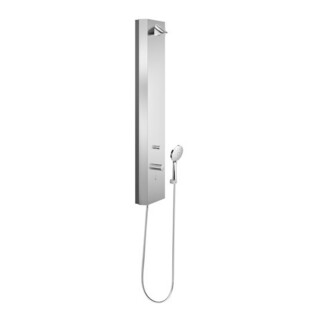 Schell V-Panneau de douche LINUS Inox DP-C-T-D-H Élec. THM, avec robinet douche Comf., ES brossé