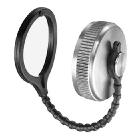 Schell Verschlusskappe G 3/4 IG, m Ket. u Dichtsch., MS/KS