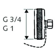 Schell Verschlusskappe mit Kette und Dichtscheibe, Messing 3/4"