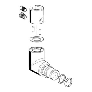 Schell VITUS angle de sortie pour robinetterie lavabo AP