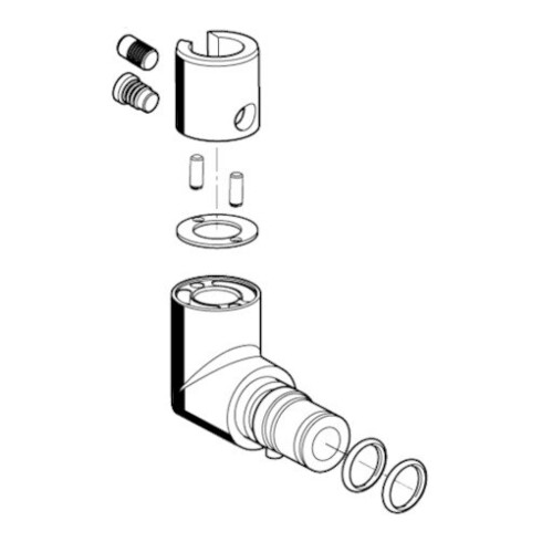 Schell VITUS angle de sortie pour robinetterie lavabo AP