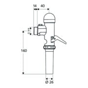 Schell WC-Druckspüler SCHELLOMAT 3/4 m. Hebel Einstellbereich 6-14L chrom