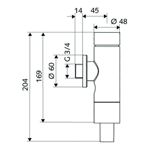 Schell WC-Druckspüler SCHELLOMAT BASIC 3/4 chrom