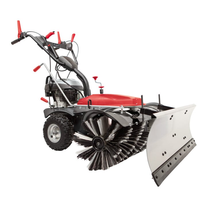 Scheppach Benzin- Kehrmaschine Set SC2200PE inkl. Sammelbehälter, Elektrostart, Schneeschild & Auffangbehälter