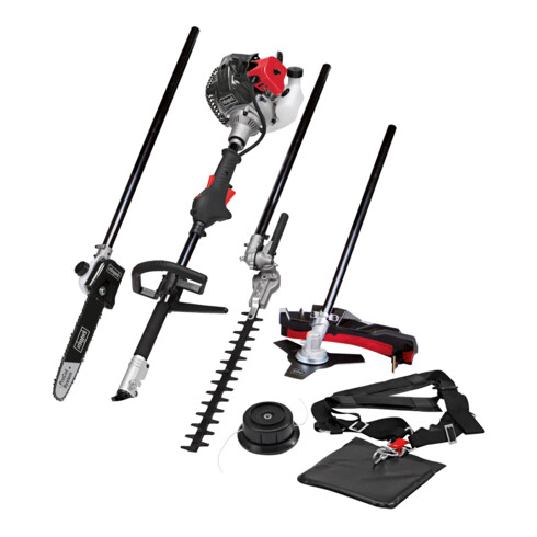 Scheppach Benzin-Multitool 32,6 cc 1.22 PS 4in1 inkl. Schultergurt