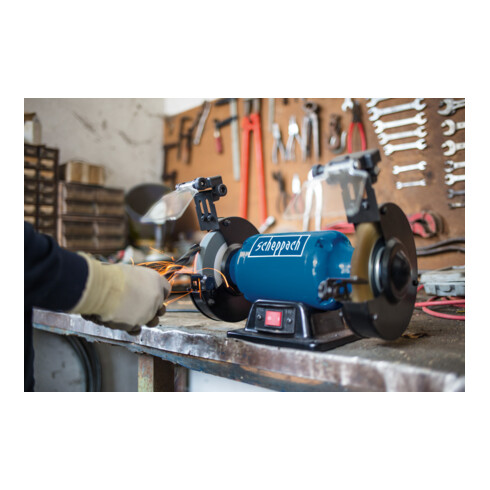 Scheppach Doppelschleifer SM150LB mit Bürste