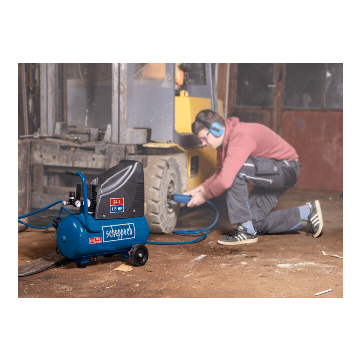 Scheppach Kompressor HC25o Scheppach mit 14-teiligem Zubehörset - 220-240 V 50 Hz 1100 W - 24L