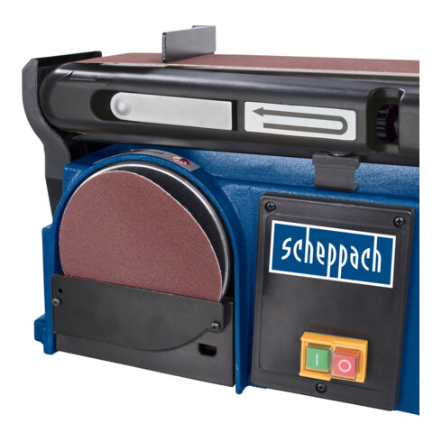Scheppach Ponceuse à bande et à disque BTS900 avec 3x bandes abrasives et disque de ponçage
