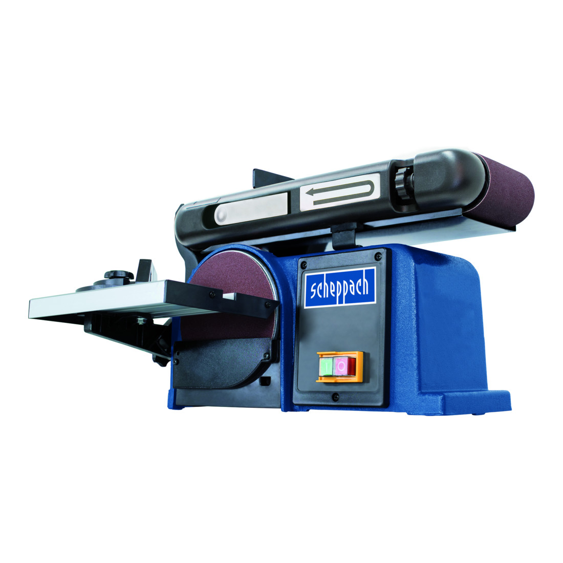 Scheppach Ponceuse à bande et à plateau BTS900 avec 3 bandes abrasives et disque abrasif