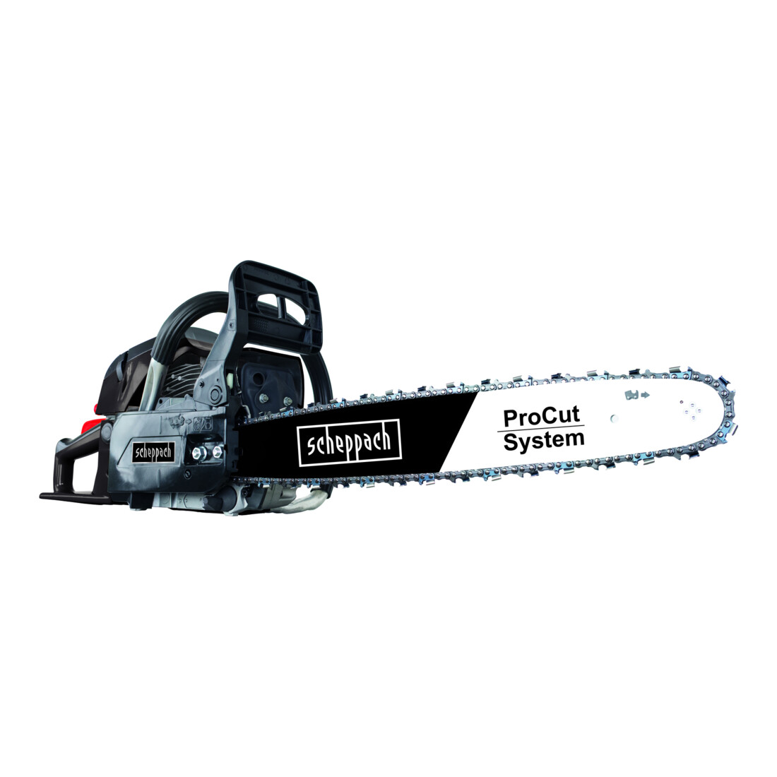 Scheppach tronçonneuse à essence 51 cm 3,1 CV 2,3 k W incl. ProCut chaîne -& guide, jauge de carburant