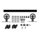 Schiebesyst.450120 100kg 2000mm schwarz HLT 38-40mm Kompletts.-1