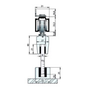 Schiebesyst.73 80kg GLT ESG 8/10mm Komplettgrt.HELM-4