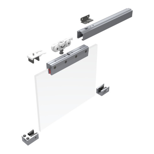 Schiebesyst.73 80kg GLT ESG 8/10mm Komplettgrt.HELM