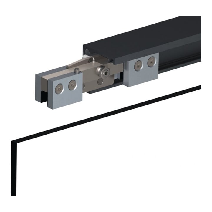 Schiebesyst.GT-L 80 2000mm schwarz ma GLT 8/10mm Kompletts.710-900mm Wm.HELM