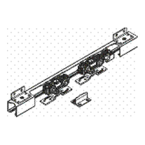 Schiebesyst.Rollan 40 NT 40kg 1650mm Holzflügel Kompletts.50-59cm Wm./Dm.GEZE