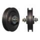 Schiebetorrolle 500 D.90mm Nut 9/11 mm lose gedreht ktg.Nut Grauguss-Rolle-1