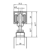 Schiebetürbeschlag Rollan 40N komplett Flügel-B.50-119cm Alu.-4