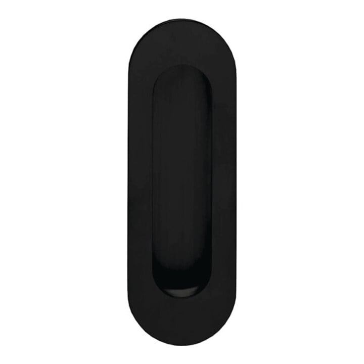 Schiebetürmuschel 4476 VA schwarz ov.bl.L.120mm B.40mm INTERSTEEL