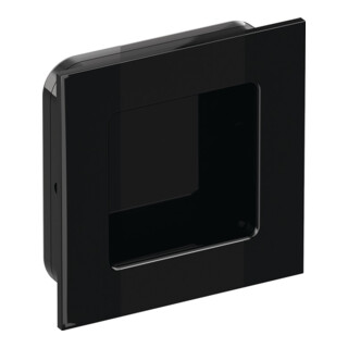 Schiebetürmuschel 544.60 PA90 tiefschwarz glänzend quad.f.HLT L.60mm B.60mm HEWI