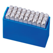 Schlagbuchstabensatz 331 27 pcs. Lettres majuscules A-Z Hauteur 2 mm en boîte plastique
