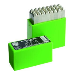 Schlagbuchstabensatz 331 27 pcs. Lettres majuscules A-Z, hauteur d'écriture 5 mm, boîte plastique