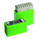 Schlagbuchstabensatz 331 27 pcs. Lettres majuscules A-Z, hauteur d'écriture 5 mm, boîte plastique-1