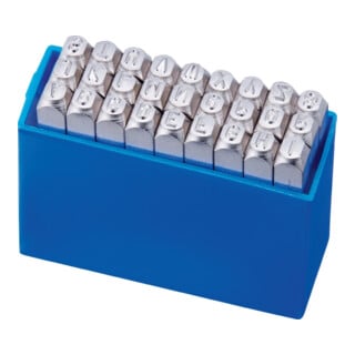 Schlagbuchstabensatz 331 27-tlg.Großbuchstaben A-Z Schrift-H.2mm in Ku.-Box
