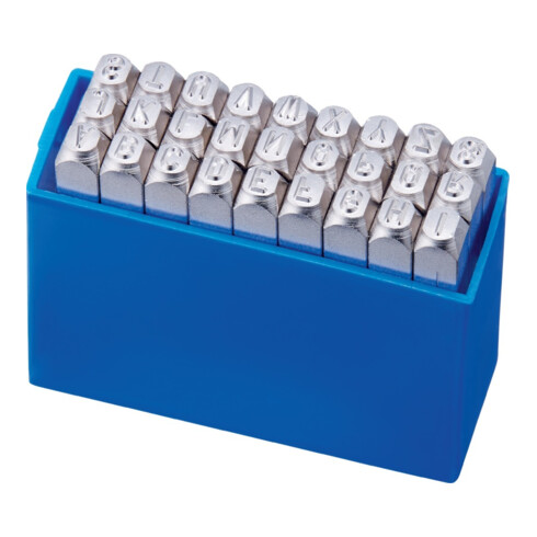 Schlagbuchstabensatz 331 27-tlg.Großbuchstaben A-Z Schrift-H.2mm in Ku.-Box