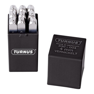 Schlagzahlensatz 330 9-tlg.Zahlen 0-9 Schrift-H.2mm in Ku.-Box KUKKO Image