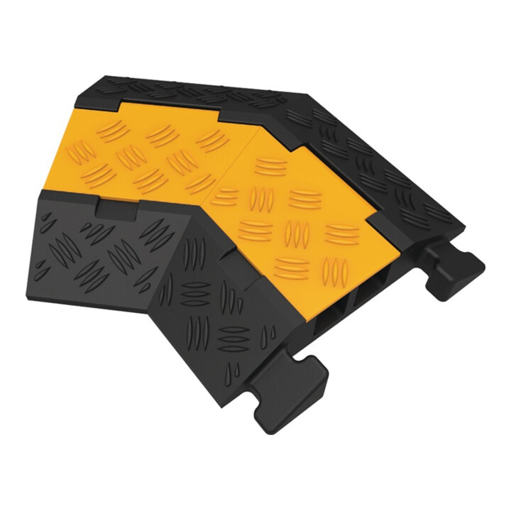 Schlauch- u.Kabelbrücke H45mm Gum.schwarz/gelb li.