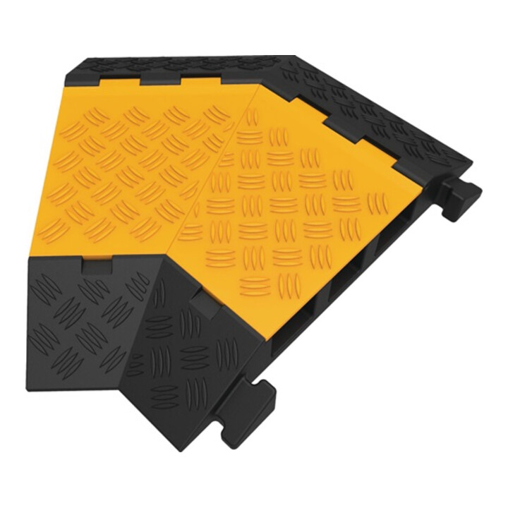 Schlauch- u.Kabelbrücke H70mm Gum.schwarz/gelb re.