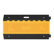 Schlauch- u.Kabelbrücke L900xB500xH50mm Gum.schwarz/gelb 5 Kanäle